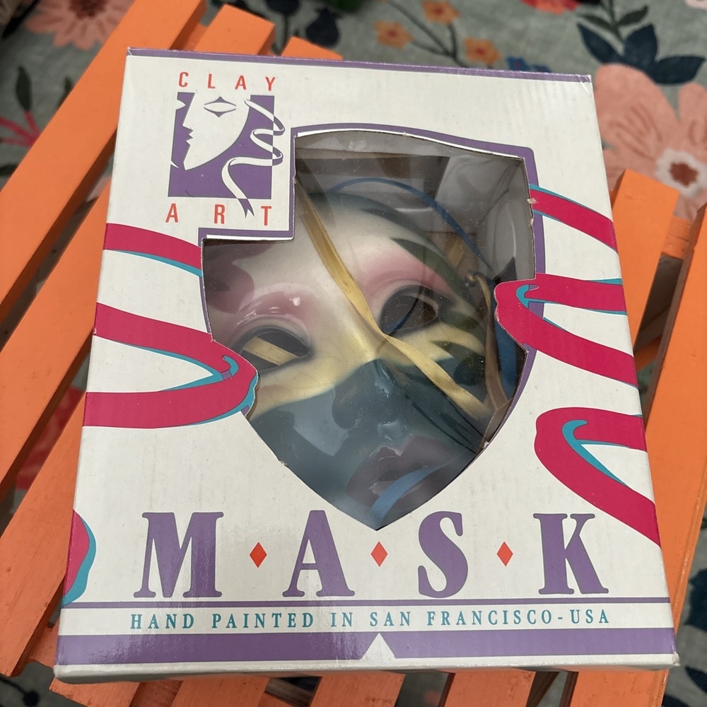 Hand painted mask by clay art hand painted in San Francisco USA